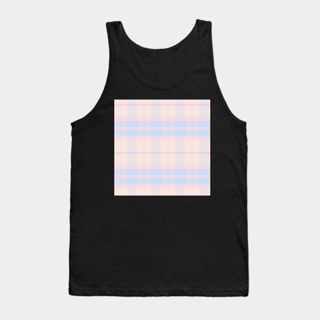 Pastel Aesthetic Ossian 2 Hand Drawn Textured Plaid Pattern Tank Top by GenAumonier